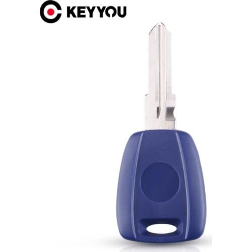 KEYYOUFor FIAT Punto Stilo Seicento Housing Case With Uncut Blade GT15R SIP22 Blade Transponder Lgnition Key Without Chip