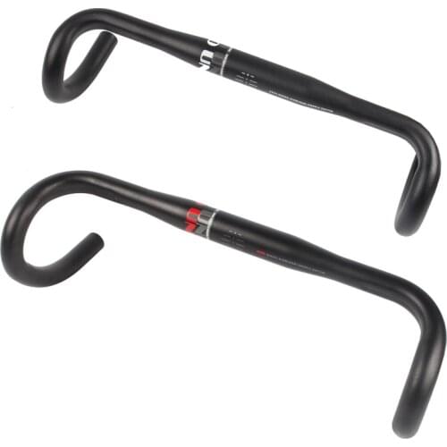 CR12 Matte Red/White Logo UNO Aluminium Alloy Road Bicycle Bar 25.4/31.8*380/400/420/440mm Racing Bike Drop Handlebar