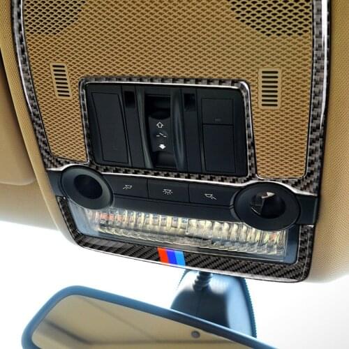 Suitable for BMW X5E70E71X6 carbon fiber reading light panel decorative frame cover car interior modification accessories sticke