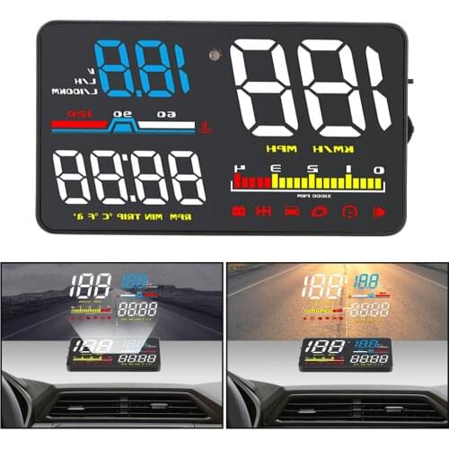 OBD2 Diagnostic Tool Digital Security Alarm HUD Display Windshield Screen Projector D5000 Speedometer Car Head Up Display