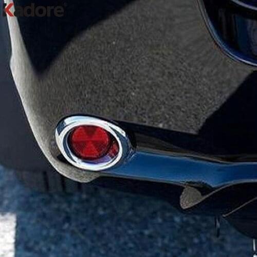 For Toyota Highlander 2008 2009 2010 ABS Chrome Car Auto Cover Accessories Rear Tail Fog Light Lamp Cover Trims 2pcs/set