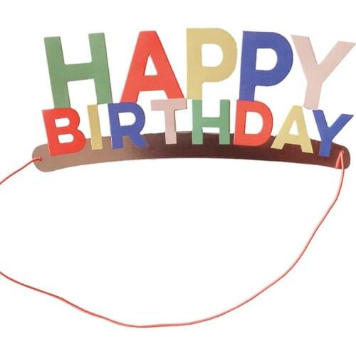 24pcs Women Girl Elastic Headband Hair Band Soft Headwrap Crown Children Happy Birthday Letters Headdress Hair Accessories