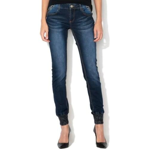 Spanish Womens Heavy Industry Embroidery Jeans