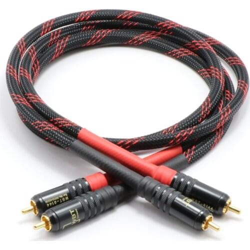 Pair Furukawa PCOCC pure copper Interconnect signal cable with WBT-0144 RCA connector plug Hifi audio cable