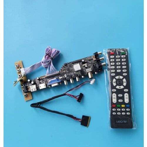 Kit For B116XAN03.0 monitor digital controller board HDMI-compatible driver DVB-T DVB-T2 1366x768 LED USB VGA AV TV remote panel