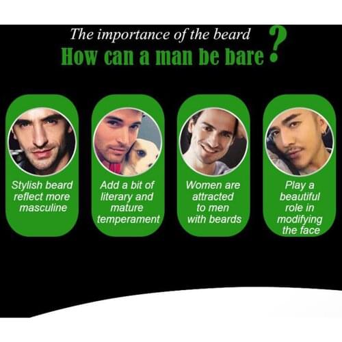 Mustache Beard Growth Oil Serum Kit Eyebrows Facial Hair Growth Liquid