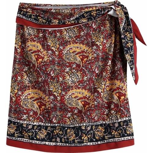 Boho Graphic Mini A Line Skirts DLBSQ097