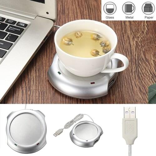 Fashion USB Hot Drink Cup Mug Warmer Mat Constant Temperature Tea Coffee Milk Cup Heating Warmer Pad With 4 USB Port For Office
