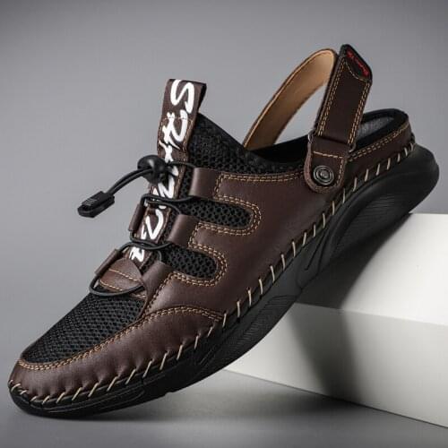 2021 Summer New Men Sandals Fashion Mesh Beach Sandals Outdoor Wading Sneakers Classic Gladiator Sandals Slippers Big Size