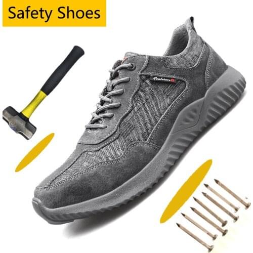 Steel Toe Anti-smashing Safety Shoes Men Indestructible Anti-Puncture Work Shoes Men All In One Safety Shoes Casual Hiking Shoes