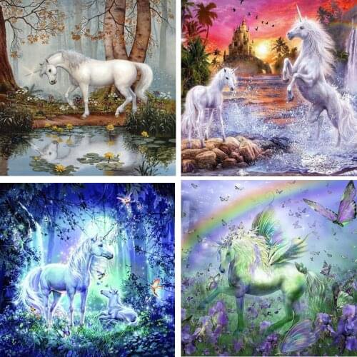 Unicorn Elf girl Diamond Painting Kits Canvas Embroidery Home Room Decoration Mosaic Animal Full Round Cross Stitch Gift TY794