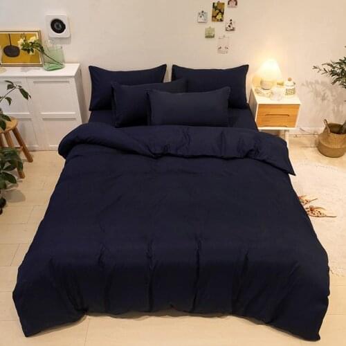 Twin Full Queen King Duvet Cover set Gray Navy Blue Ultra Soft 100% Microfiber Zipper 4/6Pcs Comforter Cover Bedsheet Pillowcase
