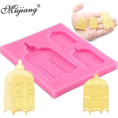 DIY Bird Cages Set Mold Chocolate Cookie Baking Silicone Molds Candy Clay Mould Sugarcraft Fondant Cake Decorating Tools
