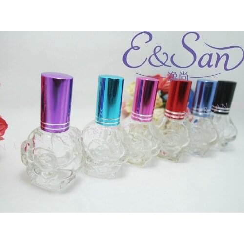 Wholesale FX085-10ML Rose Transparent Glass Perfume Spray Bottle 100pcs/lot