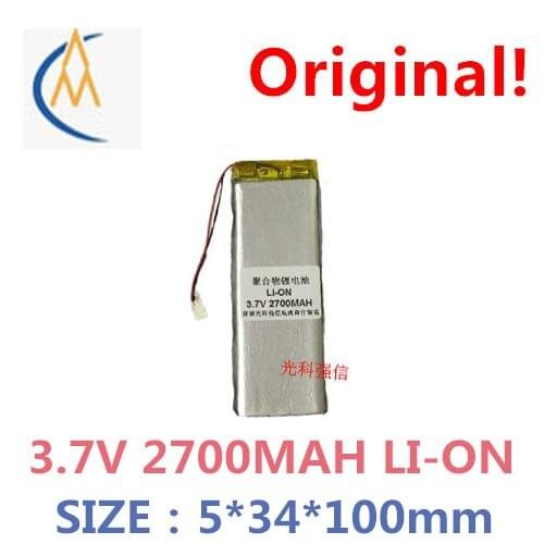Full capacity 3.7V polymer lithium battery 503410002700mah power interphone / equipment / micro durable belt protection line