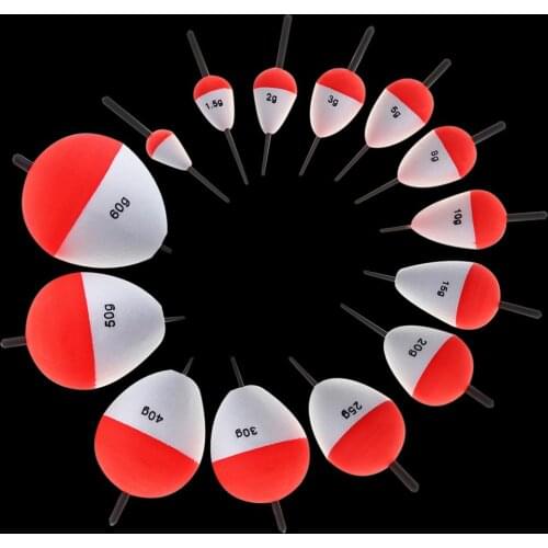 14Pcs Foam Hard Fishing Bobbers Fishing Float Outdoor Surface Floater Tackle Bobbers Outdoor Sport Fishing Accessories