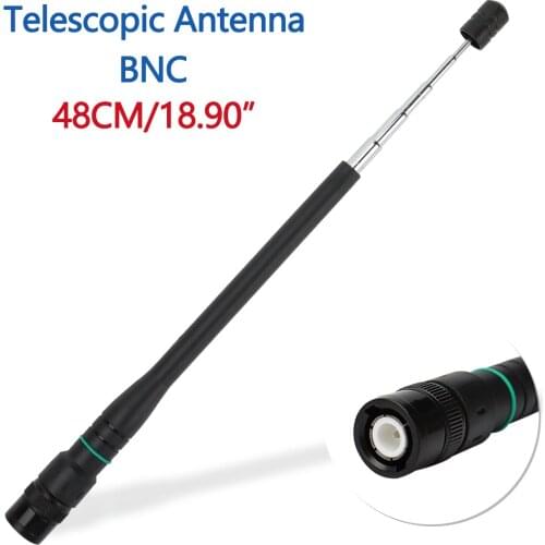ABBREE AR-775 Dual Band BNC Antenna High Gain Walkie Talkie Telescopic Antenna for HT440 IC-V80 TK200 Portable Two Way Radios