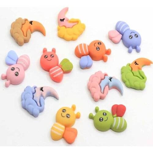 Kawaii Animal Insect Bumble Bee Charms Resin Flatback Flat Back Bee Cabochons Miniature Fairy Garden Accessories