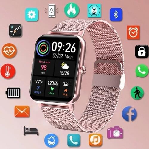 LIGE 2021 New Full Touch Screen Smart Watch Women Sports Heart Rate Waterproof Fitness Smart Watches Womens Smartwatch relogio