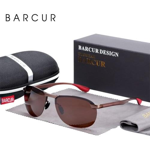 BARCUR Polarized Sunglasse Men Sport Eyewear Light Weight Sunglasses UV400 Travel Goggles