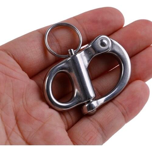 Stainless steel 316 Rigging Sailing Fixed Bail Snap Shackle Fixed Eye snap hook sailboat Sailing Boat Yacht Outdoor Living