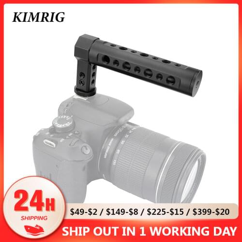 KIMRIG Universal DSLR Camera Rig Hand Grip Camera Top Handle Shoe Handgrip 1/4 3/8 Inch Holes Cheese Handle For Dslr Cameras