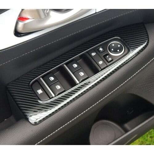 Carbon Fiber Pattern item for KIA cerato forte K3 2019 2020 Glass Lift Switch Panel gear Decorative frame Stainless steel