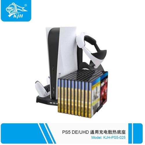 For PS5 DE Console Charging Dock For PS5 Controller Dual Charging Base Stand Game Card Storage Box For PS5 UHD Console Charger