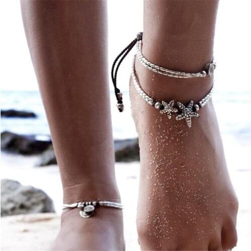 Fishstar anklets icon anklets ankle bracelets for women beach jewelry foot bracelet handmade jewelry beach jewelry