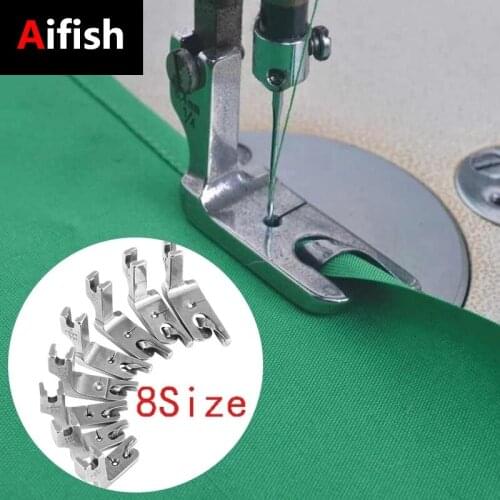 1 PC Household Industry Single Needle Sewing Machine Accessories Easy Flat Car Curling Foot All Steel Folding Feet 9 Sizes TM985