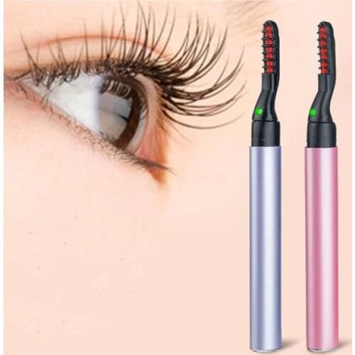 1PCs Makeup Pen Portable Electric Style Hot Eyelash Curler Long Lasting Eyelash Makeup Heat Eyelash Curler For Women Cosmetics