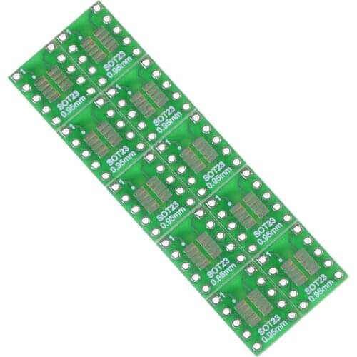 10pcs SOT23 SOP10 MSOP10 Umax SOP23 to DIP10 Pinboard SMD To DIP Adapter Plate 0.5mm/0.95mm to 2.54mm DIP Pin PCB Board Convert