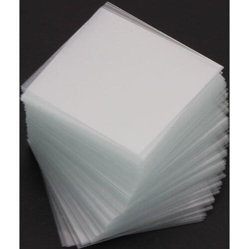 100 Pcs Transparent Square Glass Slides Coverslips Coverslides For Microscope Optical Instrument L4MF