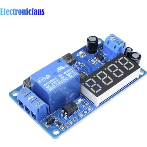12V Digital Display LED Automation Delay Relay Timer Control Switch Relay Module Automation Car Buzzer Timing Relay