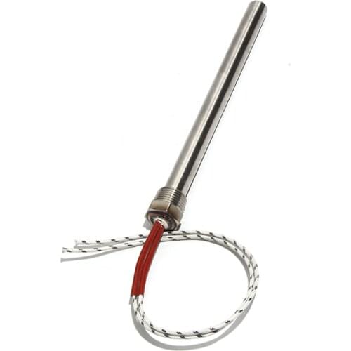 16mm Dia 300~400mm DN15/21mm Threaded Single-ended Heating Tube 2KW/2.5KW/3KW 201SUS Cartridge Heater Element with Nut