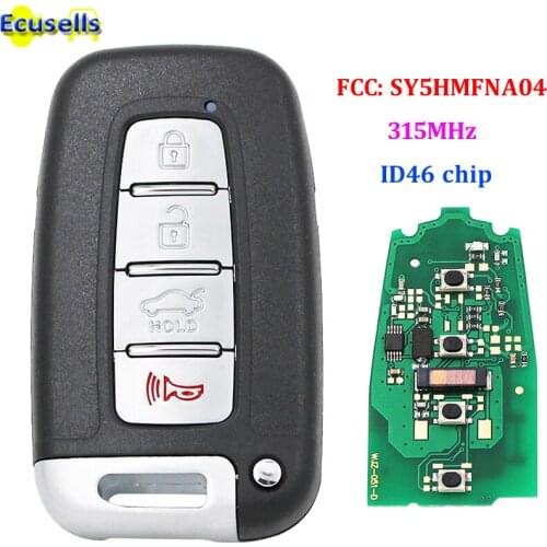 4 buttons Smart Remote Key Fob 315MHz PCF7952 ID46 chip for Hyundai for Kia 2011-2017 FCC: SY5HMFNA04