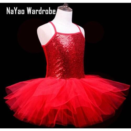 6 Colors Girls Ballet Dancer Leotard Tutu Dress Princess Gymnastics Dancing Wear Performance Dance Costumes Kids Ballerina Dress