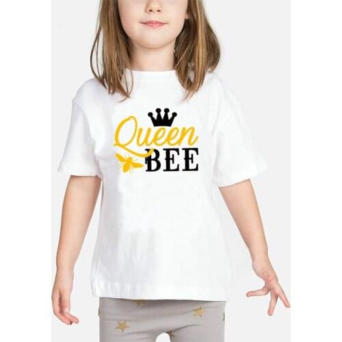Baby Girls T shirt Kids Letter Print Clothes 2019 New T-shirts Children White O-Neck Camisetas 2 to 8 Years Toddler Tops BAL055