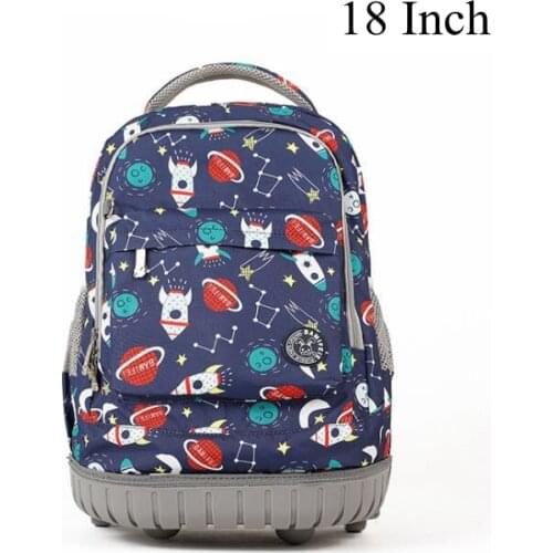 Kids school Trolley backpack Bag for teenagers Rolling Luggage travel bag wheels 18 Inch School wheeled backpack for children