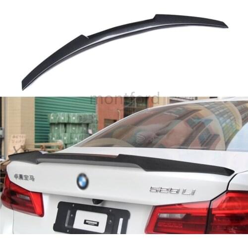 For BMW G30 G38 5 SERIES 530i 540i M5 M4 Type Sedan 4-Door 2017 2018 2019 Carbon Fiber Rear Trunk Lip Spoiler Wing Decoration