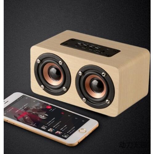 W5 wood grain home Bluetooth speaker portable speaker AUX wired connection TF card playback for samsung Galaxy S20Plus S20 ULTRA