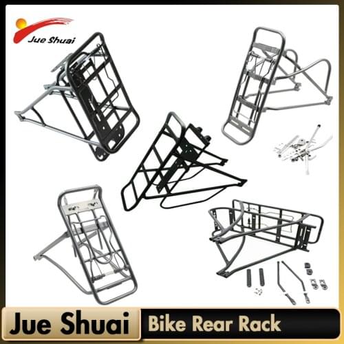 Double Single Bike Rear Rack 20" 26-700C Universal Black Silver Electric Bicycle Rear Rack E Bike Luggage Battery Carrier Part