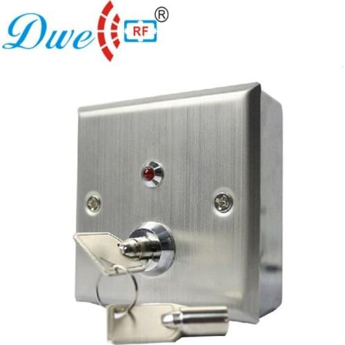DWE CC RF exit button stainless steel with key and back cover