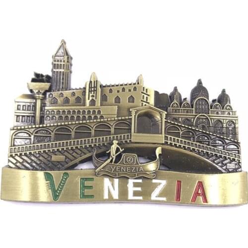 Metal Collection Fridge Magnets Dubai London Golden Gate Bridge Austria Vienna Turkey Paris Travel Magnetic Refrigerador Sticker