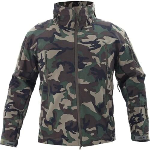 Winter Fleece Military Uniform Men Soft Shell Tactical Jacket Army Camouflage Coat Airsoft Clothing Male Outdoor Hunt Tops