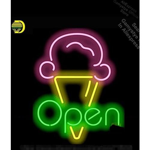 Ice Cream OPEN Neon Sign Restaurant neon bulb Sign neon lights Sign Commercial Light Cool Neon Signs neon lights for rooms Avize