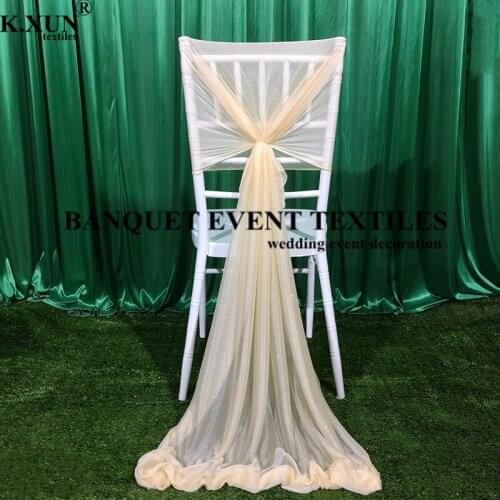 White Black Color Out Door Wedding Sequin Organza Chiavari Chair Cap Hood Cover For Event Party Banquet Decoration