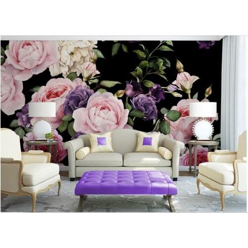 Custom photo 3d wallpaper Non-woven mural 3d wall murals wallpaper for living room European Watercolor roses decoration painting