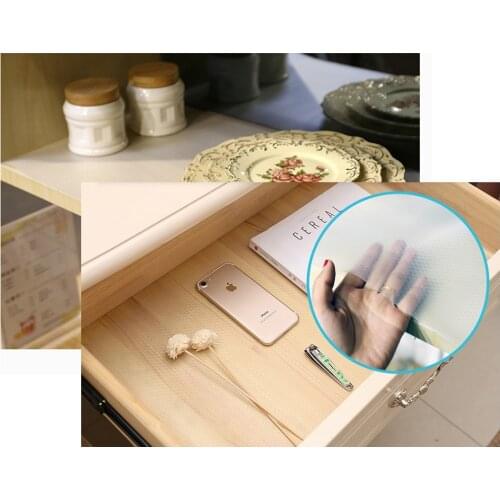 Clear Waterproof Oilproof Drawer Liner Shelf Cover Non-Adhesive Non Slip Transparent Table Mat Refrigerator Pad