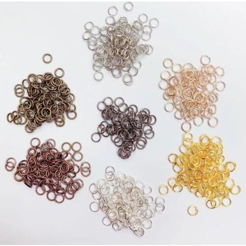 50-100PCS 6MM 8MM Jump Split Rings For Jewelry DIY Making Handmade Accessories Open Manual Connector Gold Silver White K Color